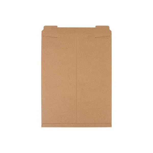 The Packaging Wholesalers Stayflats Tab Lock Mailers, 20inW x 27inL, Kraft, 50/Pack ENVRM12SFK - main